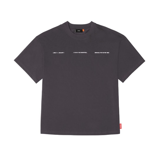 Skinarma Cypher Kısa Kollu Oversize Unisex Bisiklet Yaka Mor Tişört