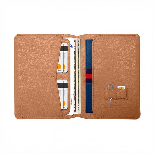 Wiwu Master Passport Wallet Pasaport RFID Özellikli Kart ve Sim Bölmeli PU Deri Cüzdan
