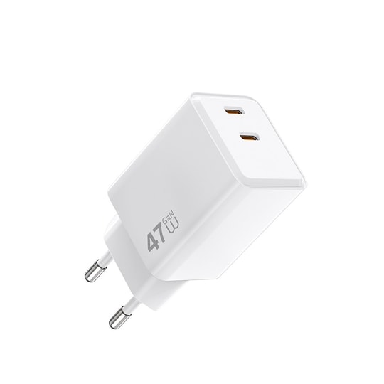 Wiwu Wi-G025 Cube Serisi Dual Type-C PD GaN Teknolojili Hızlı Şarj Başlığı 47W