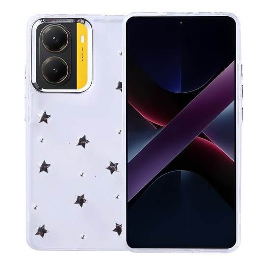 Xiaomi Poco X7 Pro Kılıf Airbag Tasarımlı Simli Şeffaf Zore Kutup Kapak