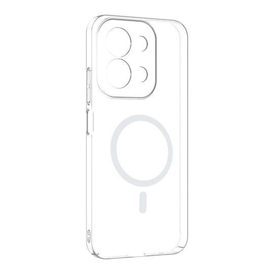 Xiaomi Redmi 15C Kamera Korumalı M-Safe Şarj Özellikli Şeffaf Zore London Silikon Kapak