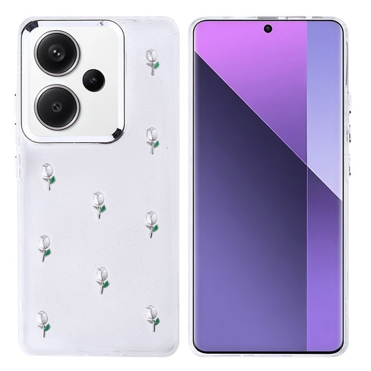 Xiaomi Redmi Note 13 Pro Plus 5G Kılıf Airbag Tasarımlı Simli Şeffaf Zore Kutup Kapak
