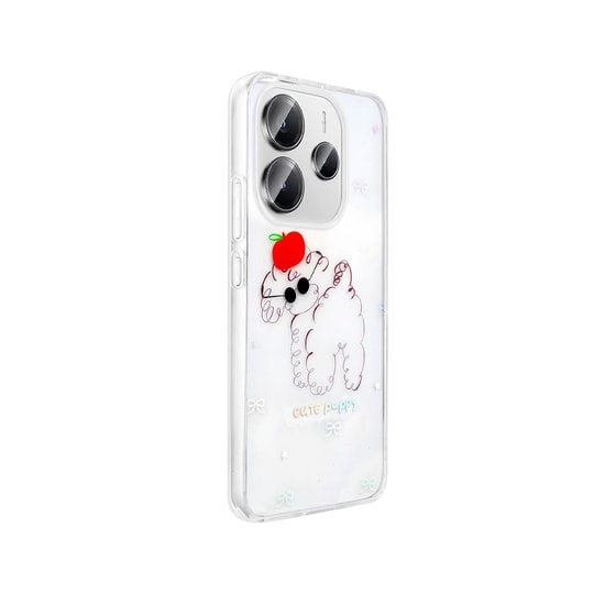 Xiaomi Redmi Note 14 4G Kılıf Şeffaf Figürlü Zore Folk Sert Kapak