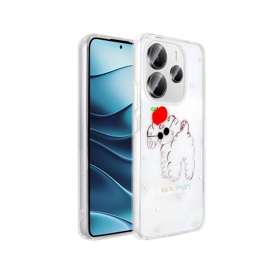Xiaomi Redmi Note 14 4G Kılıf Şeffaf Figürlü Zore Folk Sert Kapak