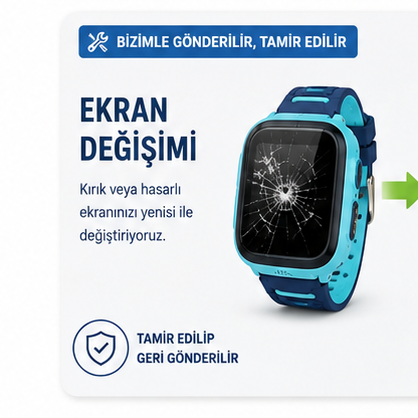 Teqsma S25 UZ Akıllı Çocuk Saati Ekran Değişimi