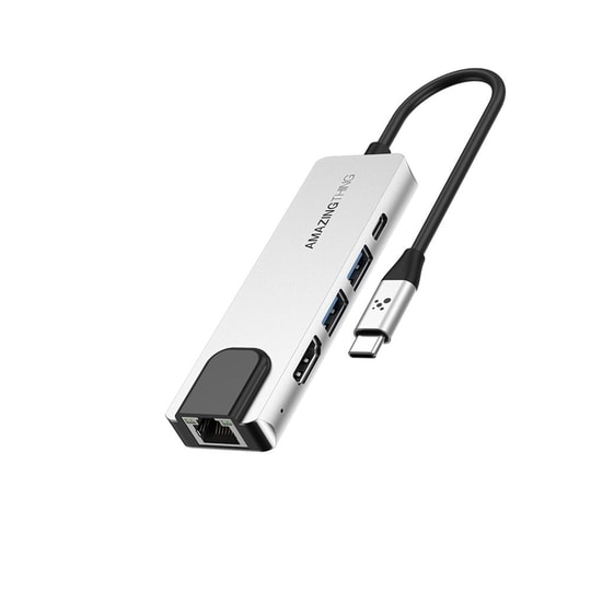 Amazingthing Thunder Pro RJ45 Type-c to HDTV 5 in 1 4K 60Hz Ethernet Dönüştürücü Adaptör