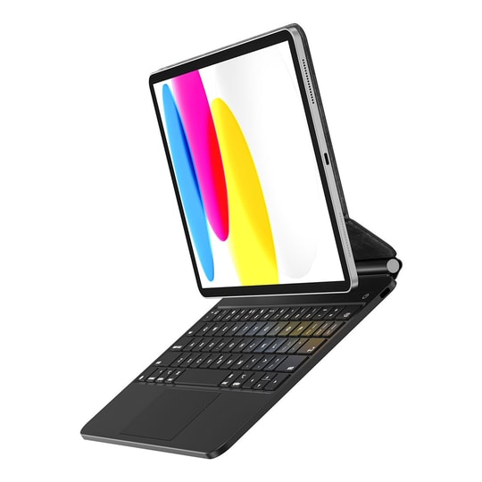 Apple iPad 11.Nesil 2025 Klavyeli Kılıf Touchpad Klavye Aydınlatmalı Wiwu KX005 Keyboard