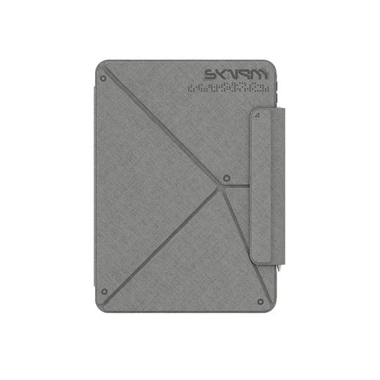 Apple iPad Air 11 2026 M4 Kılıf Skinarma Kalemlikli Dokulu Tasarım Standlı Magnetik Trilon Kılıf