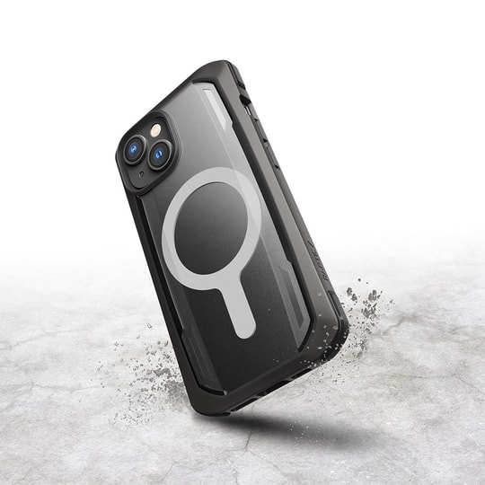 Apple iPhone 14 Kılıf M-safe Şarj Özellikli Raptic Secure Serisi Çift Kat TPU Kenarlı Şeffaf Arka Yüzeyli Kapak