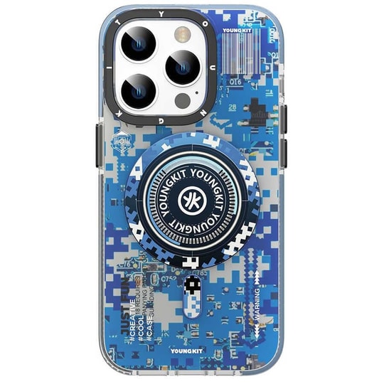 Apple iPhone 14 Pro Kılıf M-safe Şarj Özellikli YoungKit Kamuflaj Serisi Kapak