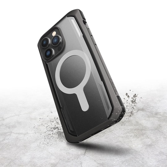 Apple iPhone 14 Pro Max Kılıf M-safe Şarj Özellikli Raptic Secure Serisi Çift Kat TPU Kenarlı Şeffaf Arka Yüzeyli Kapak