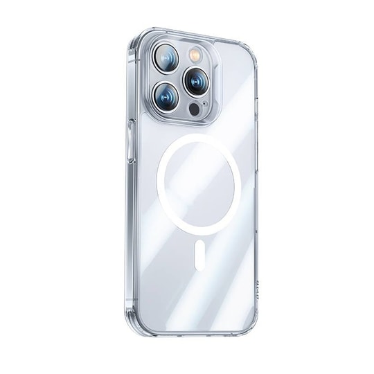 Apple iPhone 14 Pro Max Kılıf M-safe Şarj Özellikli Benks Magnetic Shiny Glass Serisi Kapak