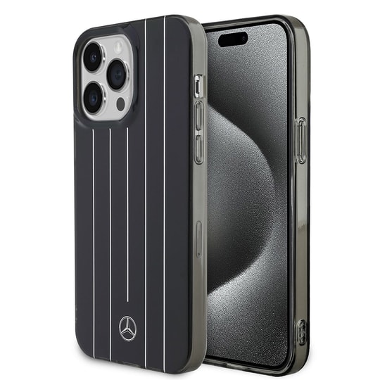 Apple iPhone 14 Pro Max Kılıf Mercedes Benz Orjinal Lisanslı New Urban 3 Sert PC Paralel Çizgi Desenli Kapak