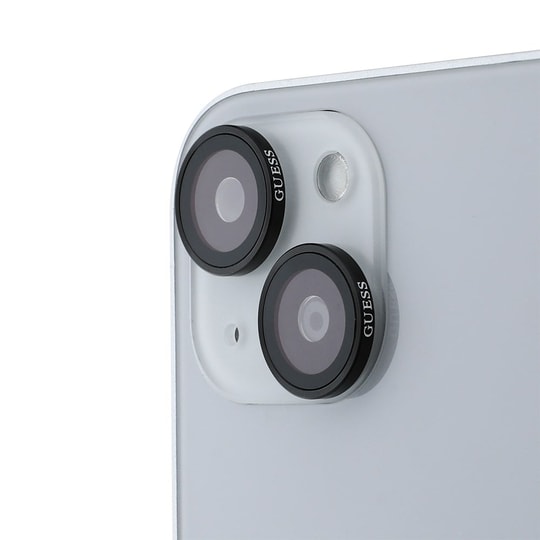 Apple iPhone 15 Guess Orjinal Lisanslı Metal Kamera Lens Koruyucu