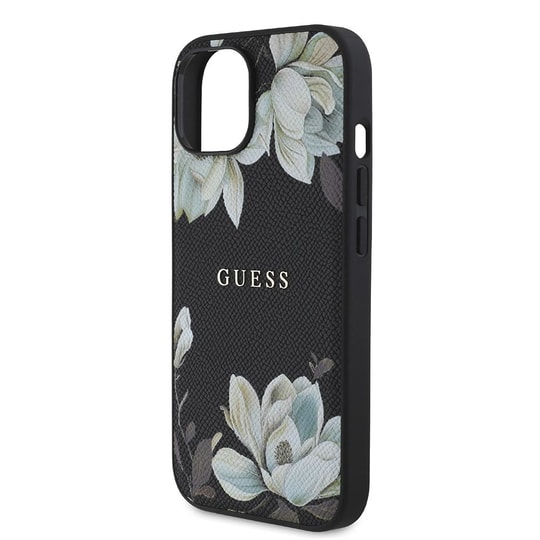 Apple iPhone 15 Kılıf Guess Orjinal Lisanslı 4G Büyük Metal Logolu Glitter Kapak