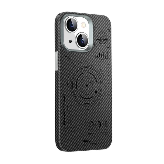 Apple iPhone 15 Plus Kılıf Wiwu HHX-016 Karbon Fiber 600D Mars Kapak