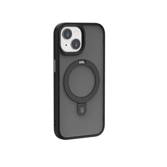 Apple iPhone 15 Plus Kılıf Wiwu ZMM-010 M-safe Şarj Özellikli Mat Arka Yüzey Standlı Kapak