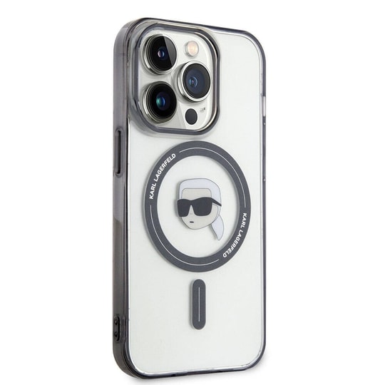 Apple iPhone 15 Pro Kılıf Karl Lagerfeld M-safe Şarj Özellikli IML Karl Orjinal Lisanslı Kapak