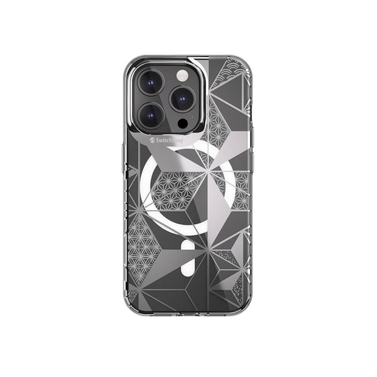 Apple iPhone 15 Pro Kılıf M-safe Şarj Özellikli Çift IMD Baskılı Lisanslı Switcheasy Artist-M Asanoha Kapak