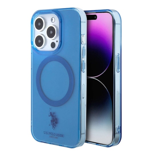 Apple iPhone 15 Pro Kılıf U.S. Polo Assn. Orjinal Lisanslı M-safe Şarj Özellikli Transparan Tasarım Kapak