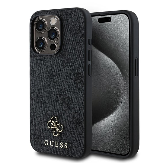 Apple iPhone 15 Pro Max Kılıf Guess Orjinal Lisanslı M-safe Şarj Özellikli Small 4G Classic Kapak
