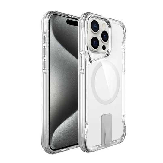 Apple iPhone 15 Pro Max Kılıf M-safe Şarj Özellikli Zore T-Max Standlı Kapak