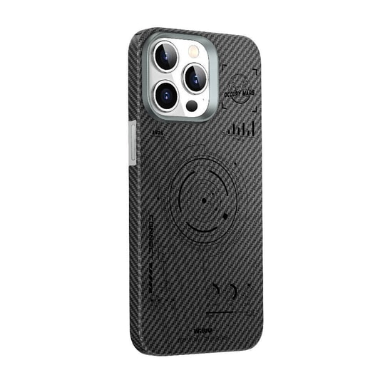 Apple iPhone 15 Pro Max Kılıf Wiwu HHX-016 Karbon Fiber 600D Mars Kapak