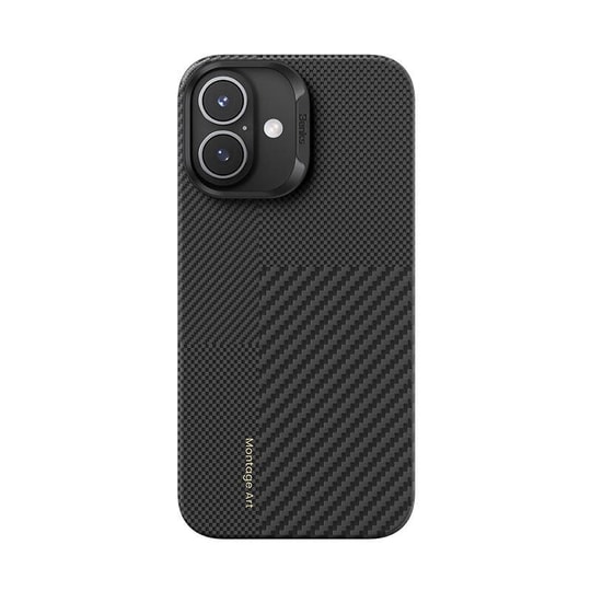 Apple iPhone 16 Kılıf M-safe Şarj Özellikli Karbon Fiber Benks Montage ArmorAir Kevlar Kapak