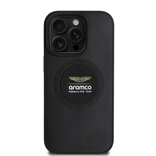Apple iPhone 16 Pro Kılıf Aston Martin Orjinal Lisanslı M-safe Şarj Özellikli Aluminyum Arka Yüzeyli Formula One Team Baskılı Kapak
