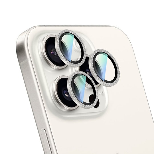 Apple iPhone 16 Pro Max CaseWorld Alloy Sparkling Diamond Serisi Taşlı Lens Koruyucu