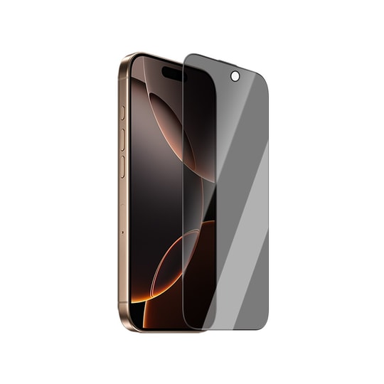 Apple iPhone 16 Pro Max CaseWorld Crystal Shadow Serisi Safir Coating 0.15mm 3D Privacy Temperli Cam Ekran Koruyucu