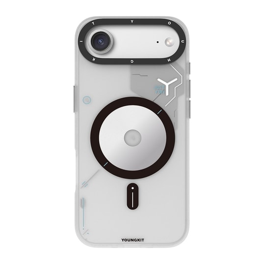 Apple iPhone 17 Air Kılıf M-safe Şarj Özellikli Disk Desenli Youngkit Disc Battle Kapak