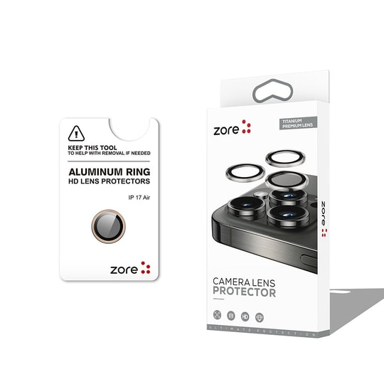 Apple iPhone 17 Air Zore CL-12 Premium Safir Parmak İzi Bırakmayan Anti-Reflective Kamera Lens Koruyucu