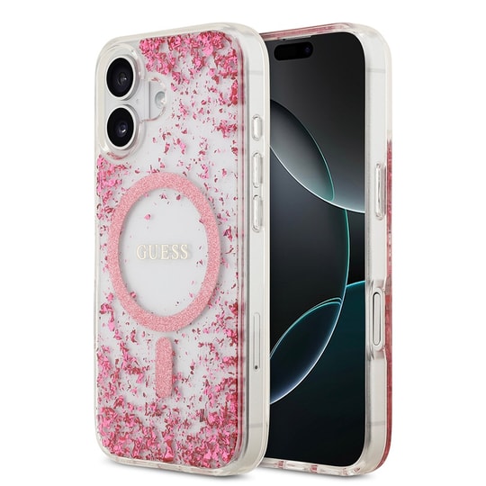 Apple iPhone 17 Kılıf Guess Orjinal Lisanslı M-safe Şarj Özellikli Transparan Resin Bottom Kapak