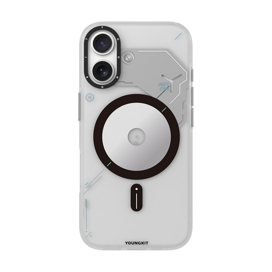 Apple iPhone 17 Kılıf M-safe Şarj Özellikli Disk Desenli Youngkit Disc Battle Kapak