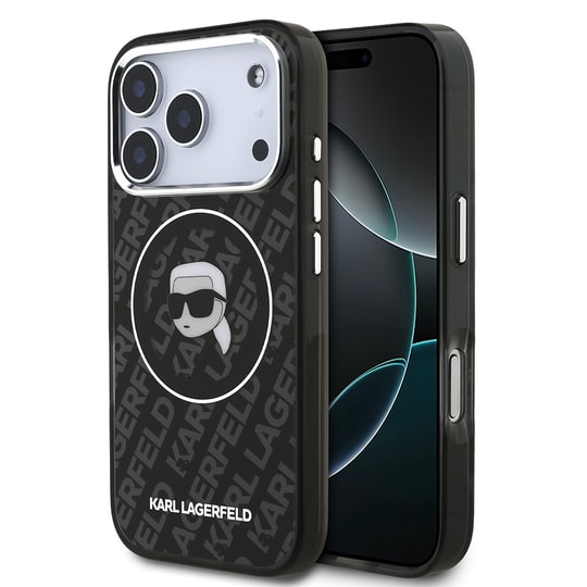Apple iPhone 17 Pro Kılıf Karl Lagerfeld Orjinal Lisanslı IML Baskılı KL Heads Kapak