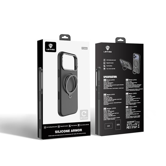 Apple iPhone 17 Pro Kılıf M-safe Şarj Özellikli Deri Tasarımlı Pynana Starry Serisi Kapak