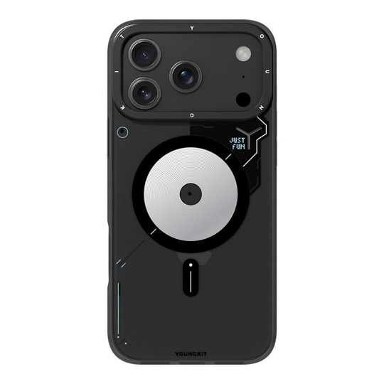 Apple iPhone 17 Pro Kılıf M-safe Şarj Özellikli Disk Desenli Youngkit Disc Battle Kapak