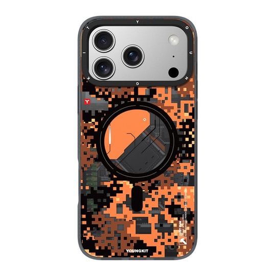 Apple iPhone 17 Pro Kılıf M-Safe Şarj Özellikli Youngkit Camouflage Sykell Serisi Kapak