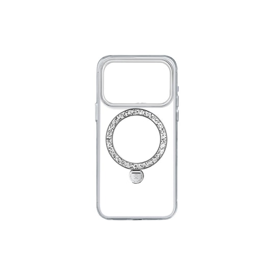 Apple iPhone 17 Pro Kılıf M-safe Şarj Özellikli Simli Standlı Pynana Dancing Circle Trendy Serisi Kapak