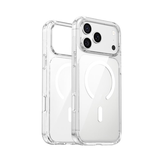 Apple iPhone 17 Pro Kılıf M-safe Şarj Özellikli Wiwu CS-202 Crystal Shield Pro Serisi Anti Yellowing Sert PC Kapak