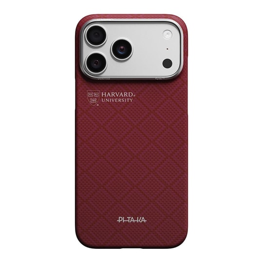 Apple iPhone 17 Pro Kılıf M-safe Şarj Özellikli Aramid Fiber Pitaka Harvard University Serisi Kapak