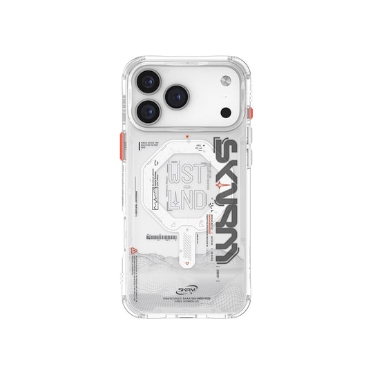 Apple iPhone 17 Pro Kılıf Skinarma M-safe Şarj Özellikli Yazı Desenli Airbag Tasarımlı Sonix Kapak