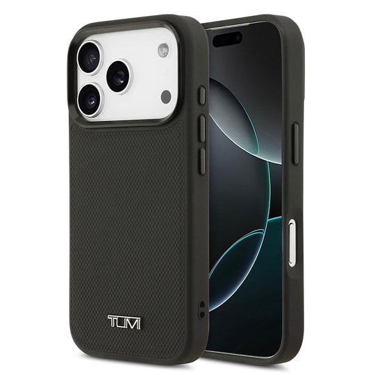 Apple iPhone 17 Pro Kılıf TUMI M-safe Şarj Özellikli Deri Noktalı Dizayn Kapak