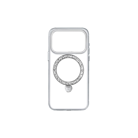 Apple iPhone 17 Pro Max Kılıf M-safe Şarj Özellikli Simli Standlı Pynana Dancing Circle Trendy Serisi Kapak