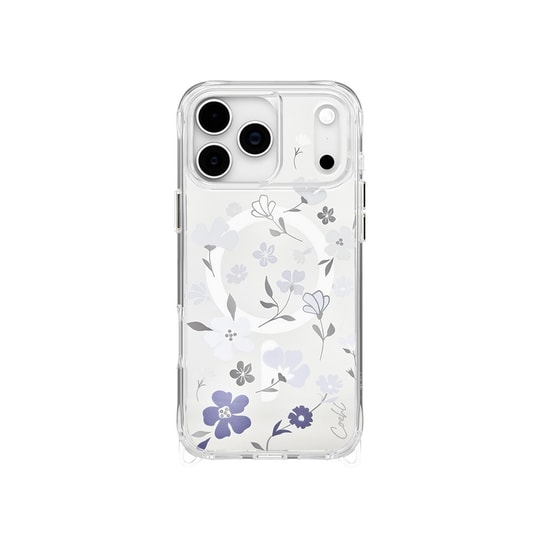 Apple iPhone 17 Pro Max Kılıf M-safe Şarj Özellikli Şeffaf Arka Yüzey Çiçekli Coehl Amara Kapak