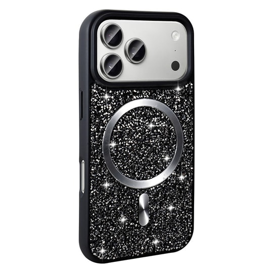 Apple iPhone 17 Pro Max Kılıf Pırlanta Tasarımlı M-safe Şarj Özellikli Zore Mozaik Silikon Kapak