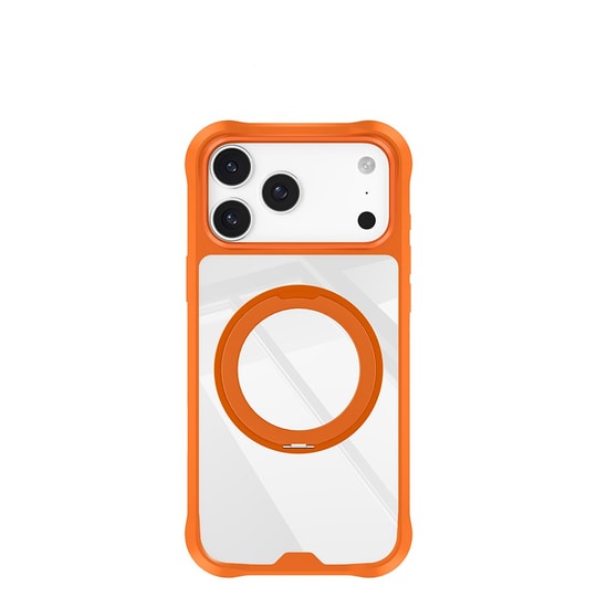 Apple iPhone 18 Pro Kılıf M-safe Şarj Özellikli Parmak Ring Standlı Airbag Tasarımlı Mutural Obsidian Serisi Kapak