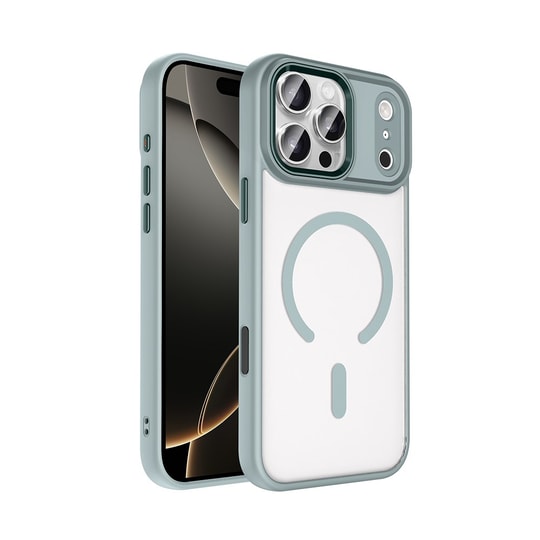 Apple iPhone 18 Pro Kılıf Wireless Şarj Özellikli Zore Krom M-safe Silikon Kapak