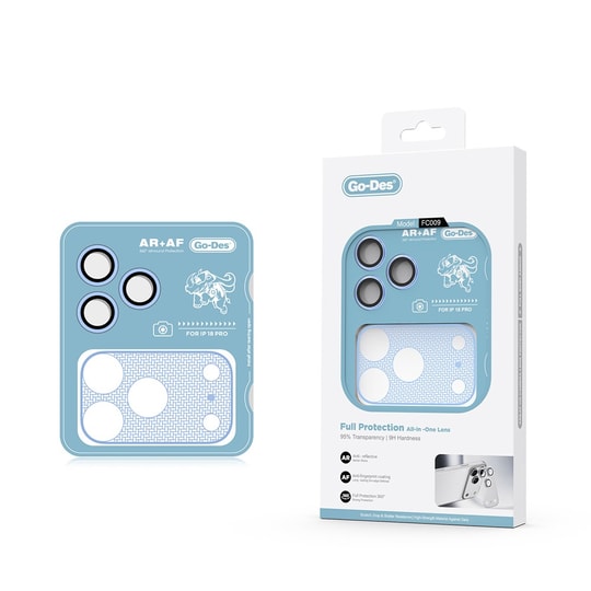 Apple iPhone 18 Pro Max Go Des FC009 Titanyum Serisi Anti Reflective 2in1 Kamera Lens Koruyucu